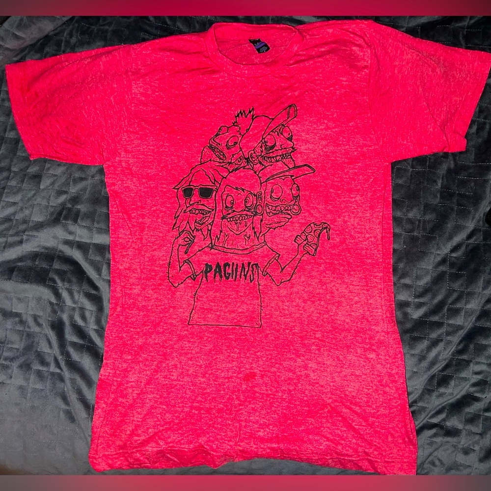 Pagiins Band Tee Red Medium M Tee T Shirt Rock New Rare 2013